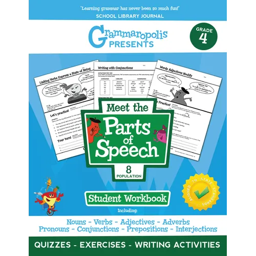 The Parts of Speech Workbook, Grade 4