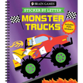 Brain Games - Sticker by Letter: Monster Trucks: Includes 1 Foil Sticker Sheet to Complete Each Image!