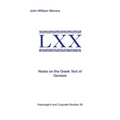 Notes on the Greek Text of Genesis