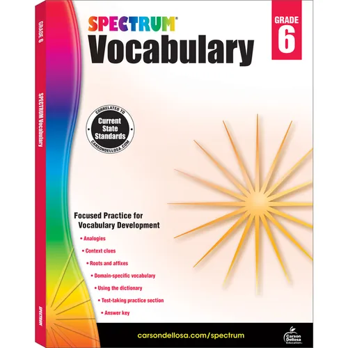 Spectrum Vocabulary, Grade 6: Volume 89
