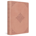 ESV Giant Print Value Personal Size Bible (Trutone, Blush Rose, Fleur-De-Lis Design)