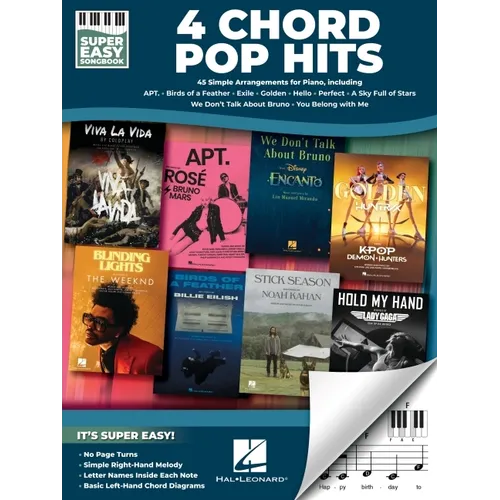 4 Chord Pop Hits - Super Easy Songbook - 45 Simple Arrangements for Piano
