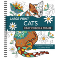 Large Print Easy Color & Frame - Cats (Stress Free Coloring Book)