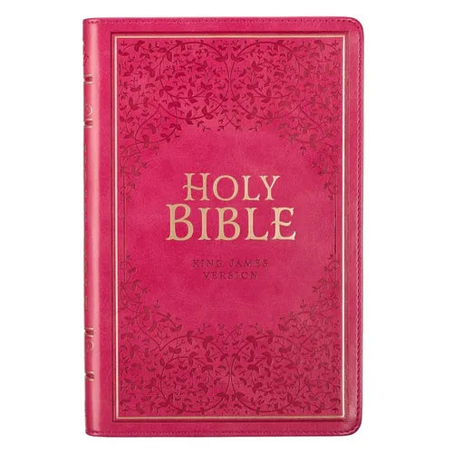 KJV Bible Deluxe Gift (Faux Leather, Pink)
