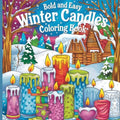 Winter Candles Coloring Book: Coloring Book for Adults ( Large Print )