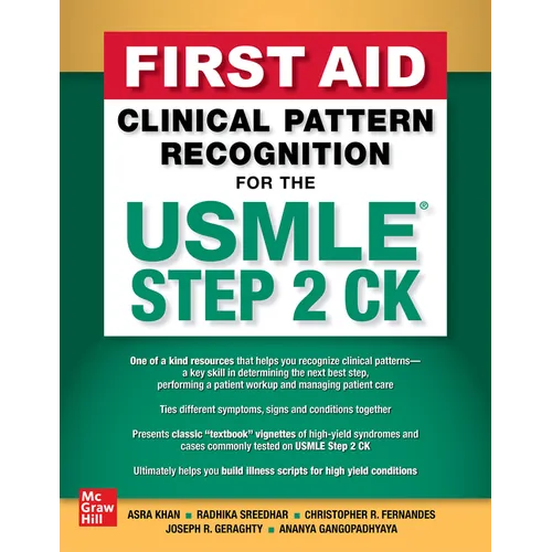 First Aid Clinical Pattern Recognition for the USMLE Step 2 Ck