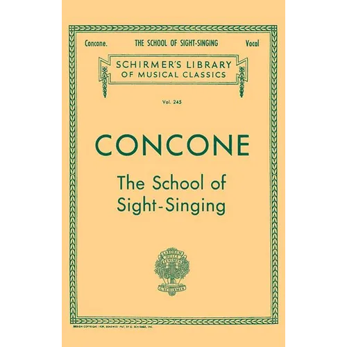 School of Sight-Singing: Schirmer Library of Classics Volume 245 Voice Technique