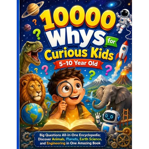 10000 Whys for Curious Kids 5-10 Year Old: Big Questions All-in-One Encyclopedia; Discover Animals, Planets, Earth Science, and Engineering in One Ama