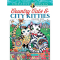 Creative Haven Country Cats & City Kitties Coloring Book