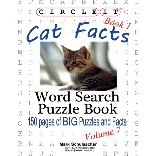 Circle It, Cat Facts, Book 1, Word Search, Puzzle Book