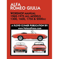 ALFA ROMEO GIULIA WORKSHOP MANUAL 1962-1975 ALL MODELS 1300, 1600, 1750 & 2000cc