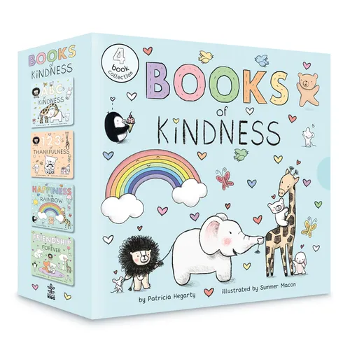 Books of Kindness: ABCs of Kindness; 123s of Thankfulness; Happiness Is a Rainbow; Friendship Is Forever