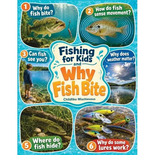 Fishing for Kids and Why Fish Bite: A Kids Encyclopedia for Ages 8-12 Exploring Fish Behavior, Bait, Weather, Water, Lures, Knots and the Science Behi