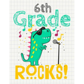 6th Grade Rocks!: Funny Back To School notebook, Gift For Girls and Boys,109 College Ruled Line Paper, Cute School Notebook, School Composition Notebo