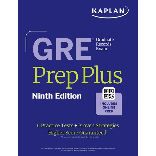 GRE Prep Plus, Ninth Edition (2026): Includes 6 Practice Tests, 1500+ Practice Questions + Online Access to a 500+ Question Bank, Video Tutorials, and