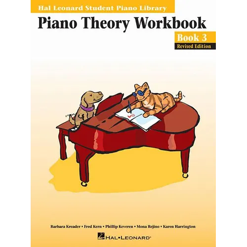 Piano Theory Workbook Book 3 Revised Edition Music Theory and Ear Training for Piano Students Fun Learning with Spike and Party Cat Hal Leonard Studen
