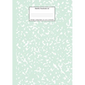 Marble Notebook A4: Mint Green College Ruled Journal