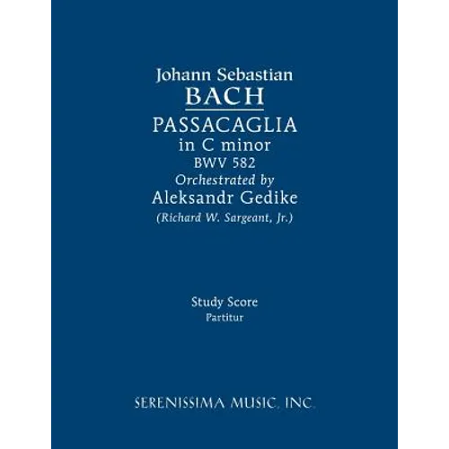 Passacaglia in C minor, BWV 582: Study score