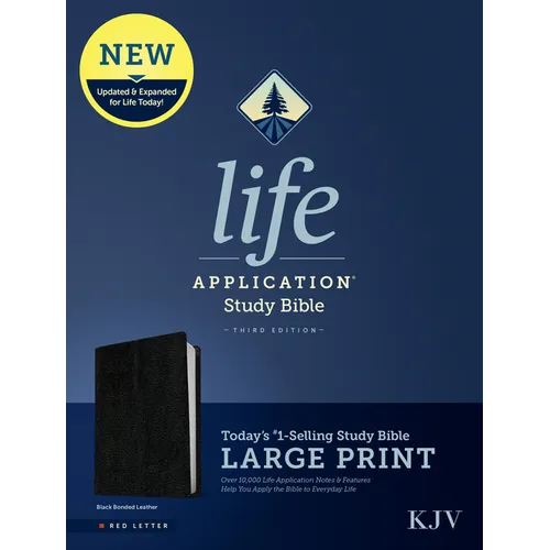 KJV Life Application Study Bible, Third Edition, Large Print (Bonded Leather, Black, Red Letter)